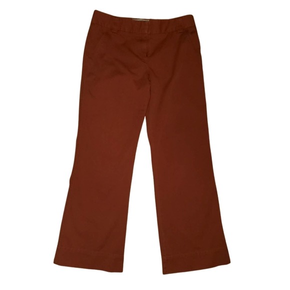 J. Crew Pants - J. Crew Rust Red Classic Twill Pants Size 6